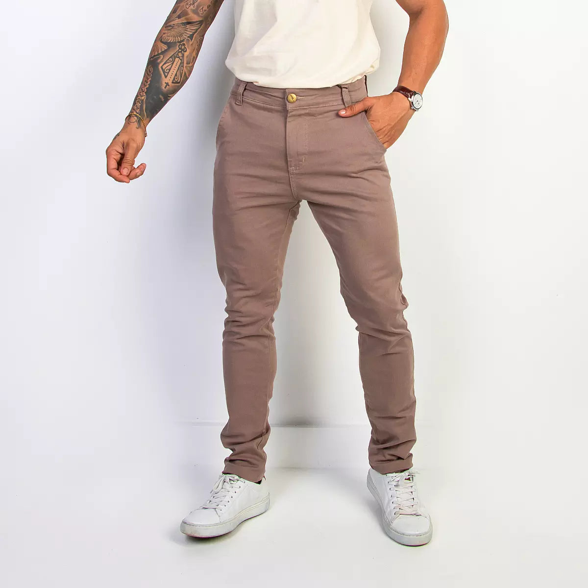 Kit 3 Calças Sarja Masculinas Esporte Fino 02