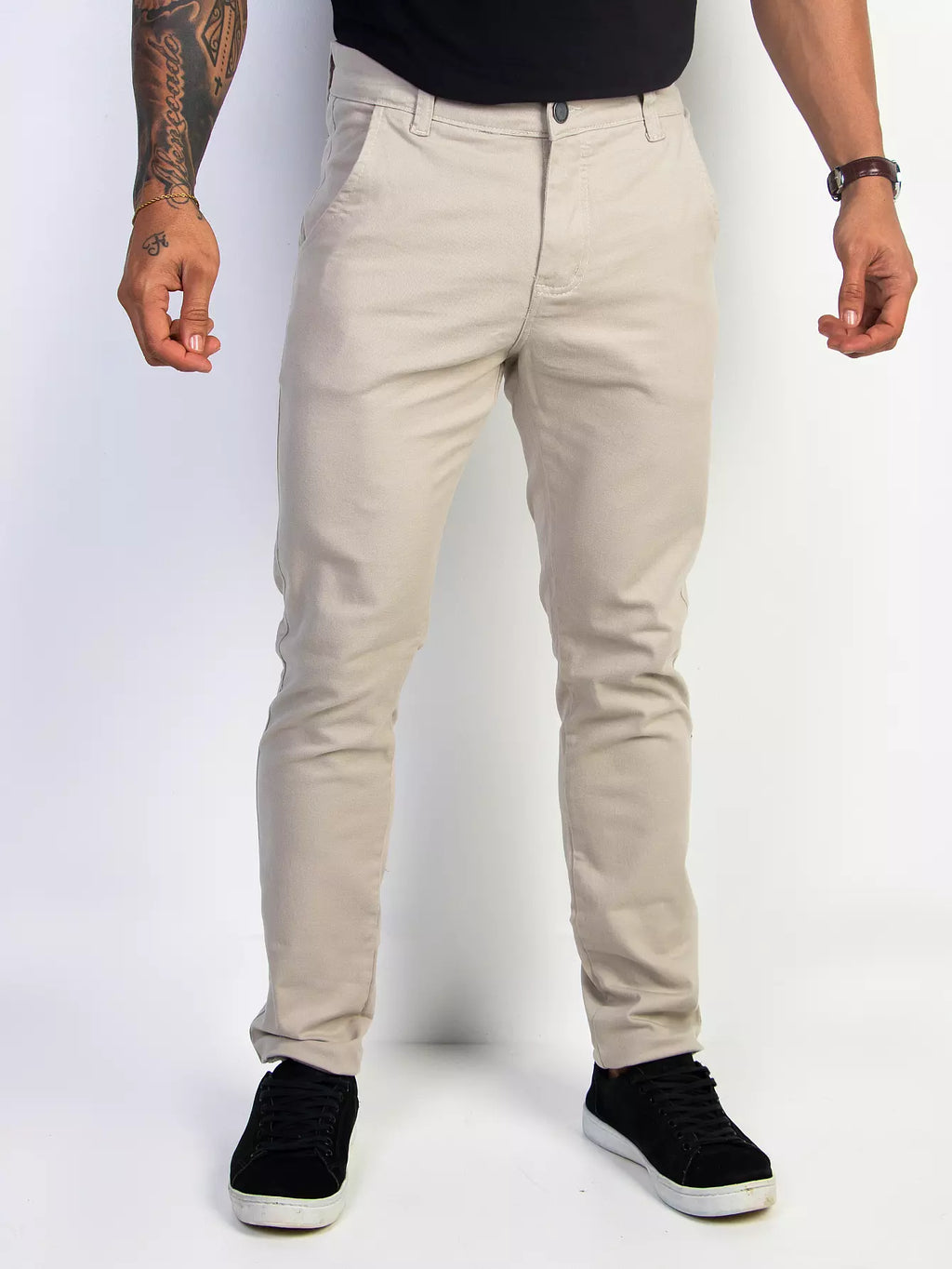 Kit 3 Calças Sarja Masculinas Esporte Fino 01