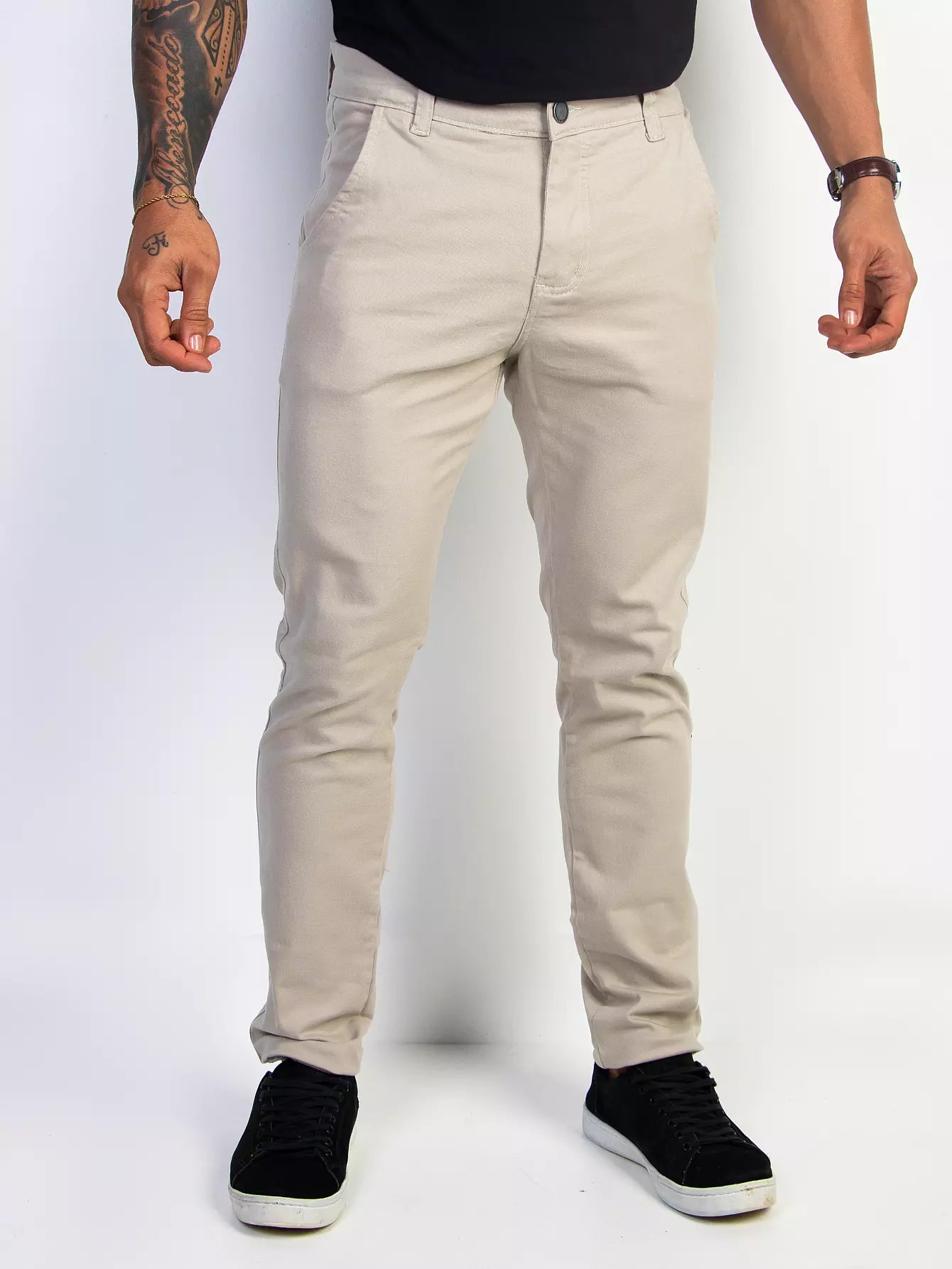 Kit 3 Calças Sarja Masculinas Esporte Fino 01