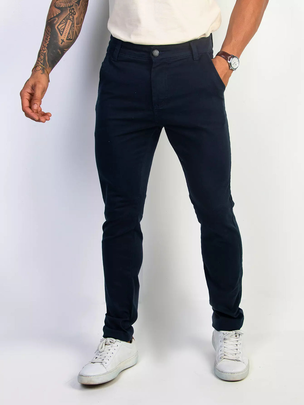 Kit 3 Calças Sarja Masculinas Esporte Fino 01