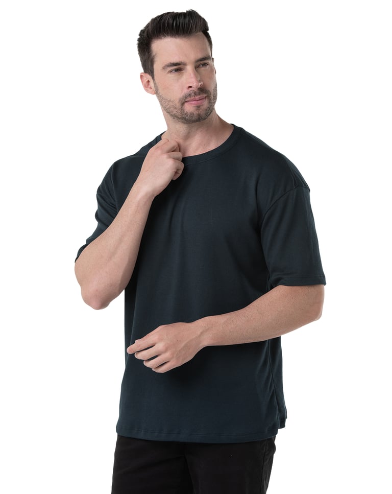 Camiseta Oversized Masculina - Cinza Chumbo