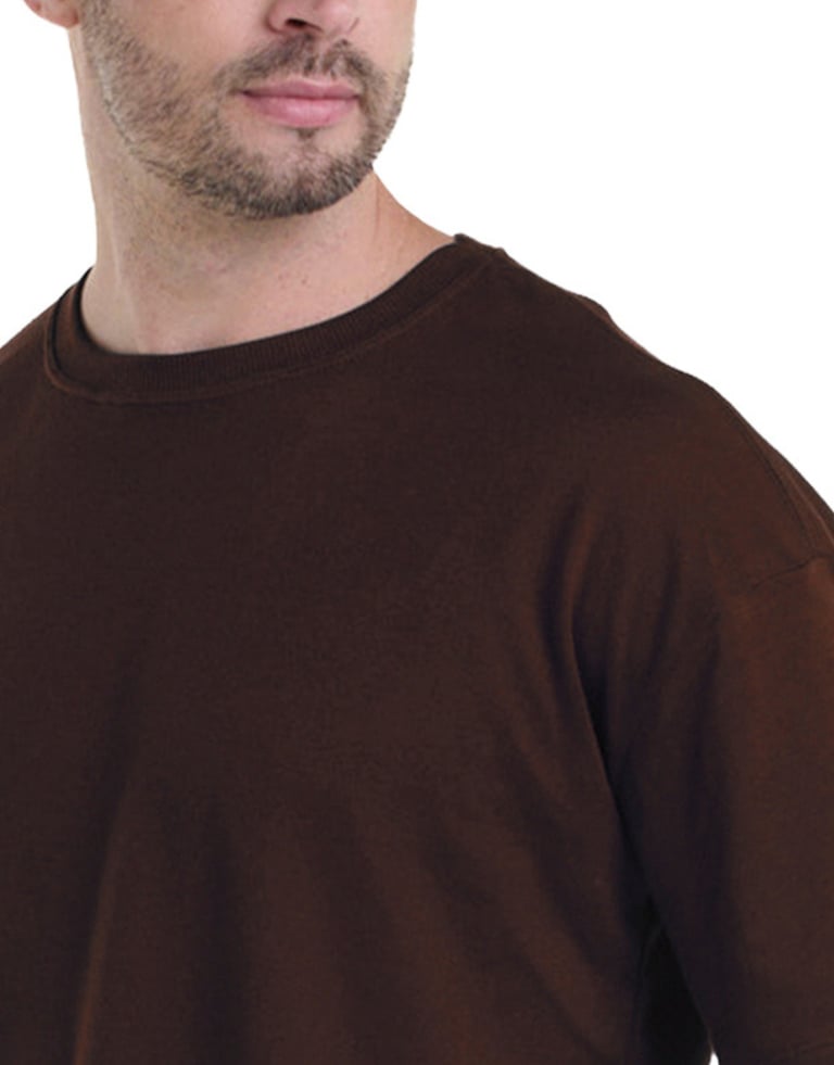 Camiseta Oversized Masculina - Marrom