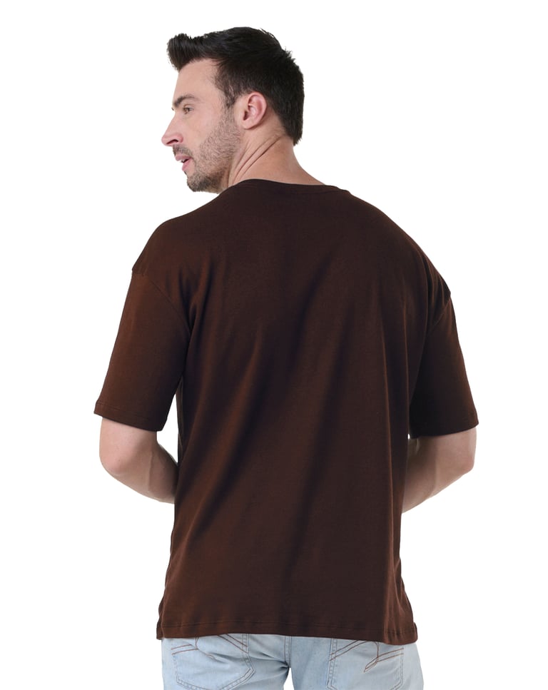 Camiseta Oversized Masculina - Marrom