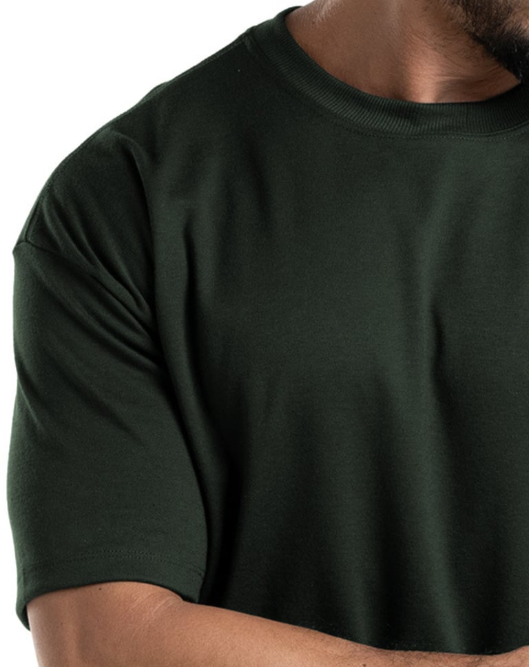 Camiseta Oversized Masculina - Verde Militar