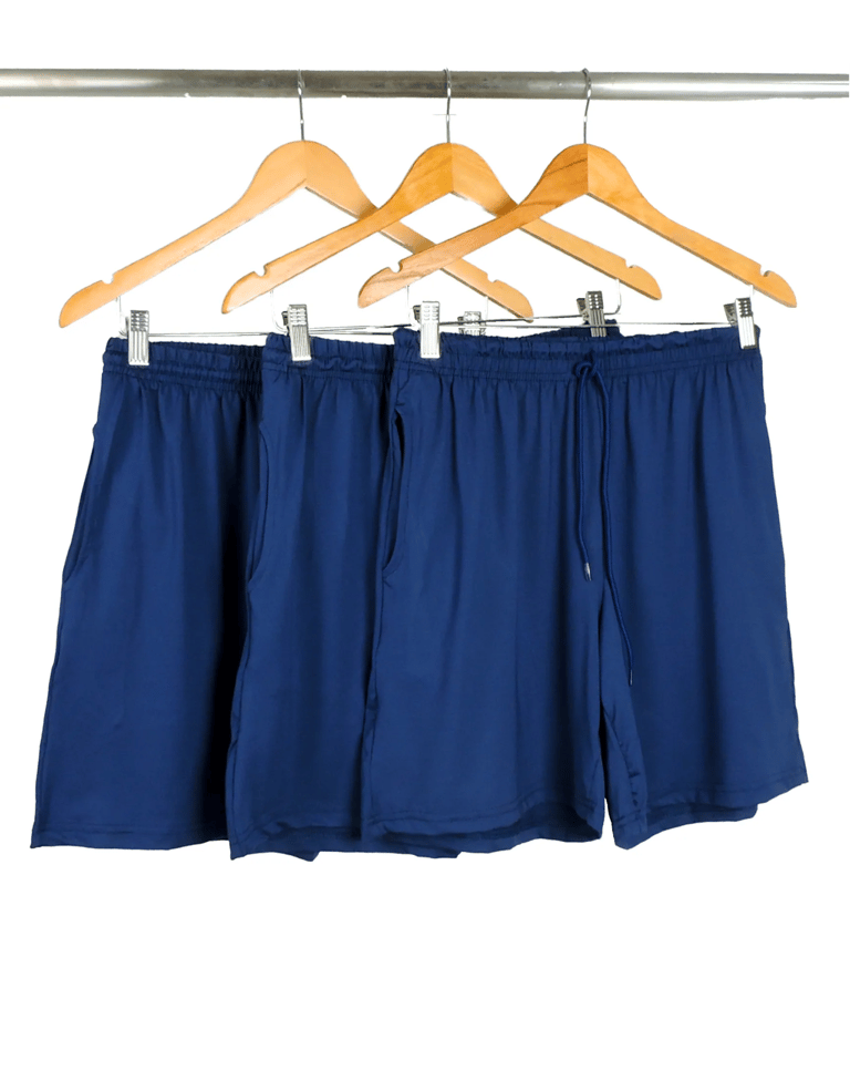 Kit 3 Bermudas Dry Fit - Azul Marinho