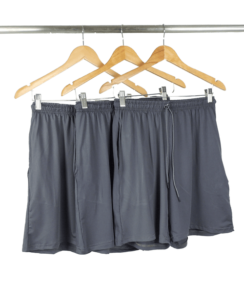 Kit 3 Bermudas Dry Fit - Cinza Chumbo