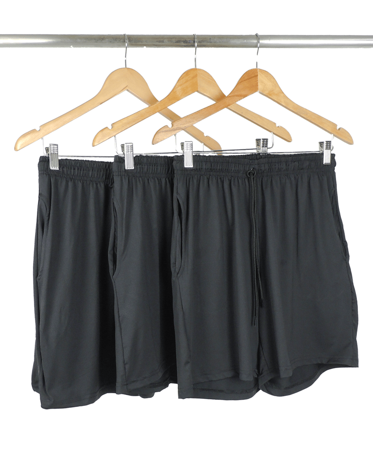 Kit 3 Bermudas Dry Fit - Preto