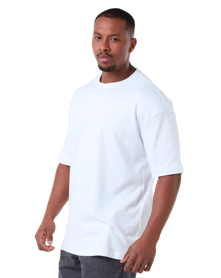 Kit 3 Camisetas Oversized Masculinas - Areia + Azul Marinho + Branco