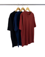 Kit 3 Camisetas Oversized Masculinas - Preto + Azul Marinho + Carmim