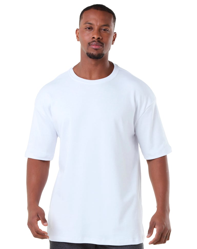 Kit 3 Camisetas Oversized Masculinas - Areia + Branco + Carmim