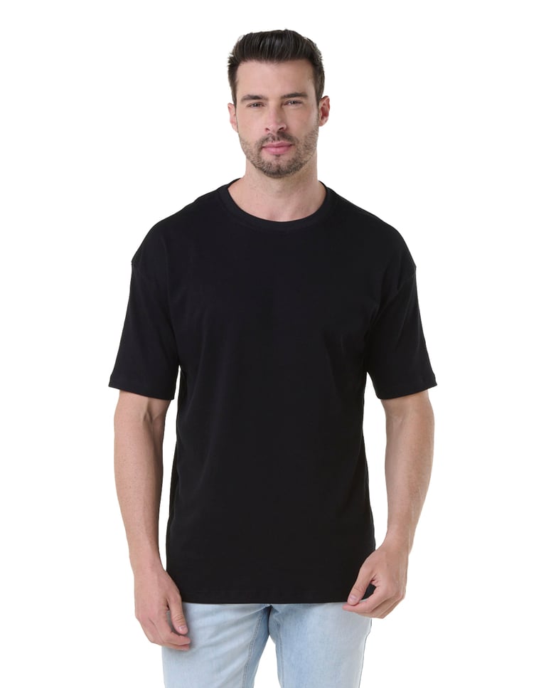 Kit 5 Camisetas Oversized Masculinas - Preto + Branco + Areia + Marrom + Carmim
